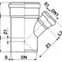 Тройник ПВХ для наружной канализации 500x250x45° (Изображение 2)