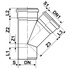 Тройник ПП для внутренней канализации 110x110x45° (Изображение 2)