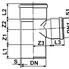 Тройник ППН для наружной канализации 110x110x87°30' (Изображение 2)